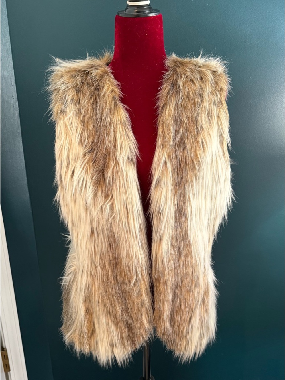 Fabulous Furs Faux Fur Vest in Golden Brown - Like New